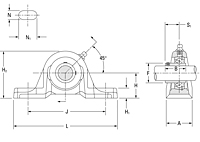 Mounted Bearings pillow block set screw SAK